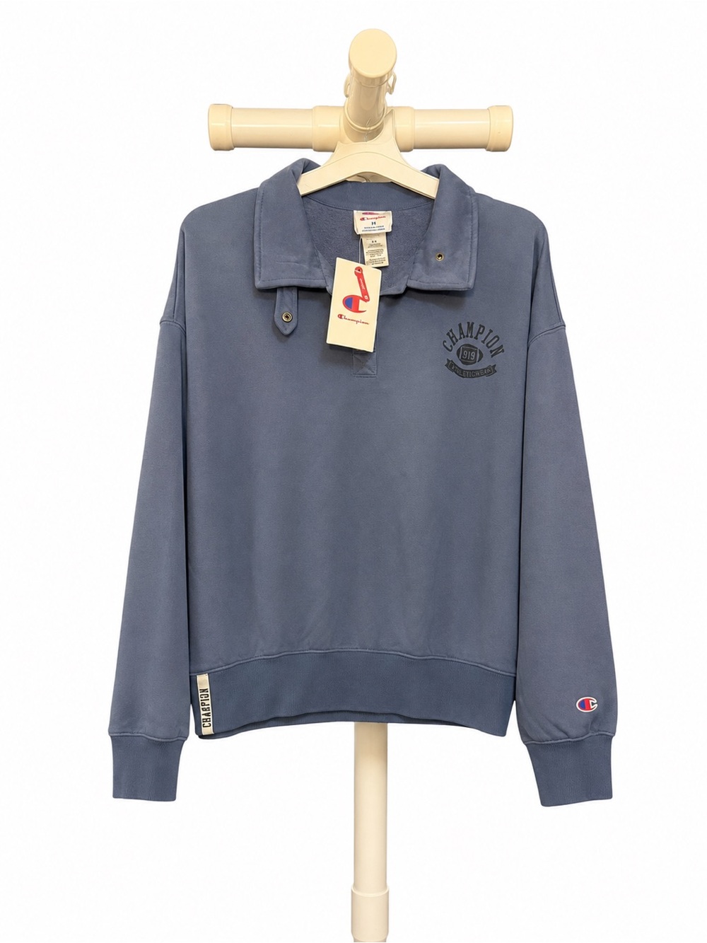 Champion Men's Slate Blue Crewneck Pullover